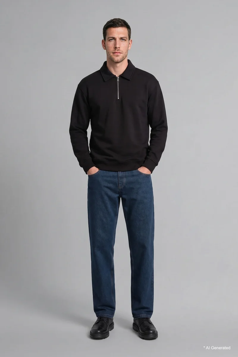 Sergio Regular Fit Mid Waist Straight Leg Jeans