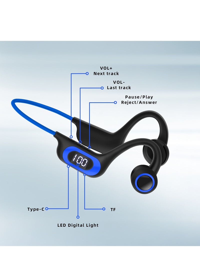 GULFLINK Bone Conduction Bluetooth Sports Headset for Outdoor 300mah Blue - Image 2