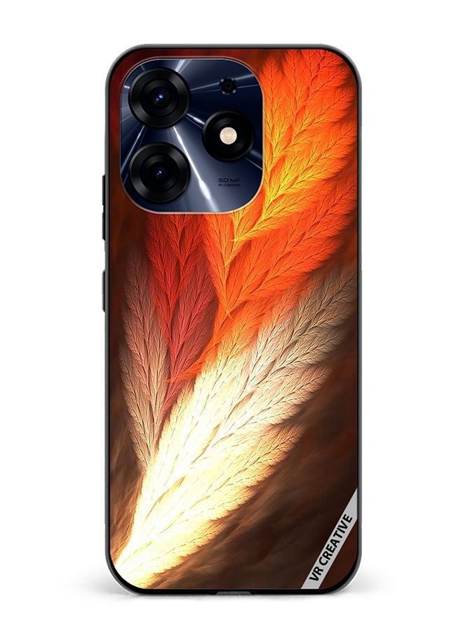 VR CREATIVE غطاء حماية لتكنو سبارك 10 برو بتصميم ريشة متعدد الألوان - Image 1