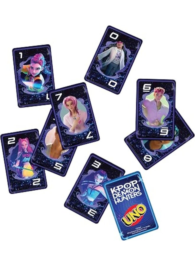 Mattel Games UNO K-Pop Demon Hunters Card Game Deck, Netflix Series Theme with Special Rule - Image 4