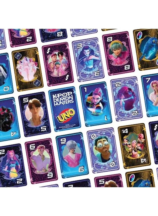 Mattel Games UNO K-Pop Demon Hunters Card Game Deck, Netflix Series Theme with Special Rule - Image 5