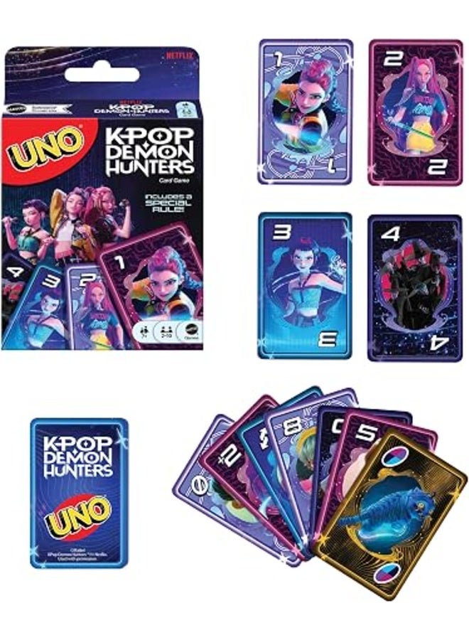Mattel Games UNO K-Pop Demon Hunters Card Game Deck, Netflix Series Theme with Special Rule - Image 2