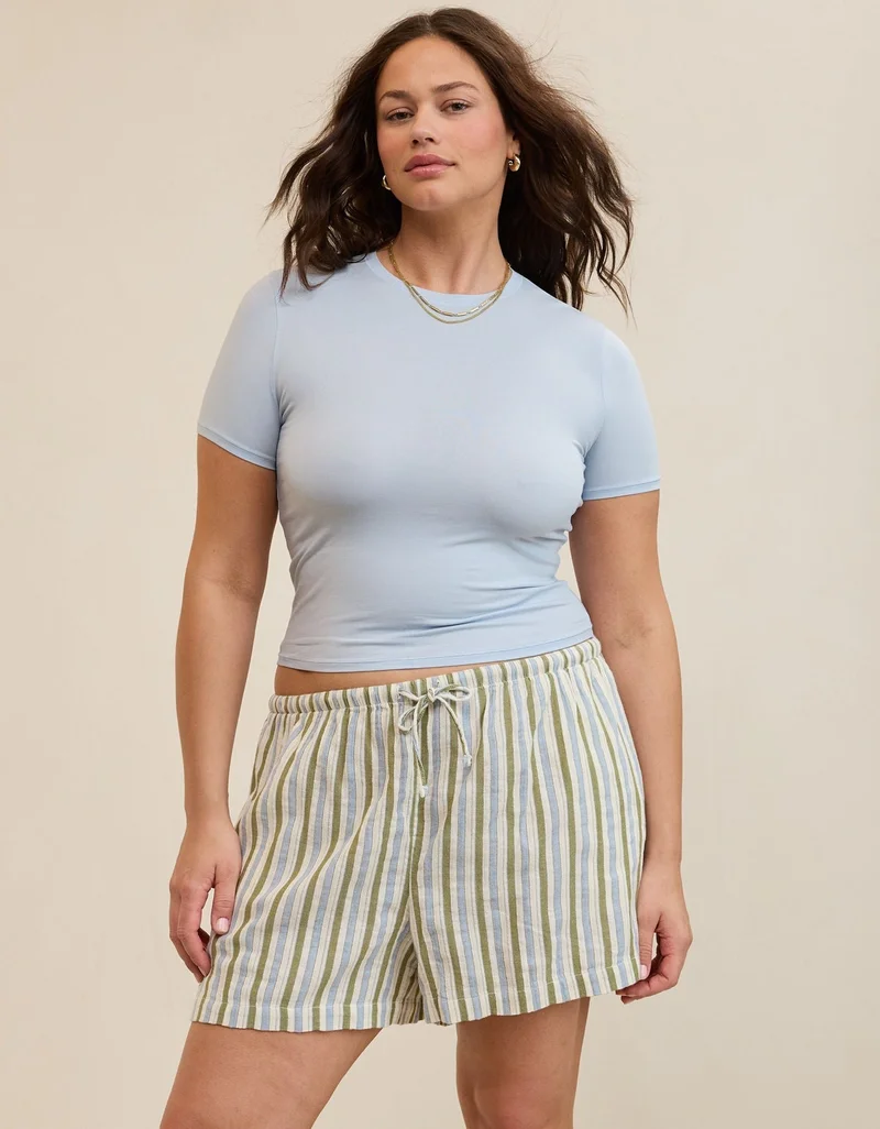 Aerie Aerie SMOOTHEZ Cotton Blend Short Sleeve Crew T-Shirt