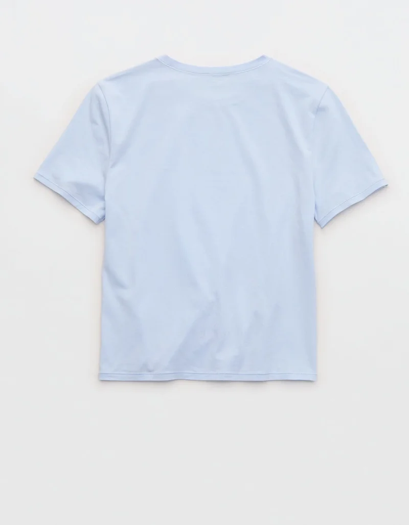 Aerie  Aerie SMOOTHEZ Cotton Blend Short Sleeve Crew T-Shirt for Women | Best Price UAE