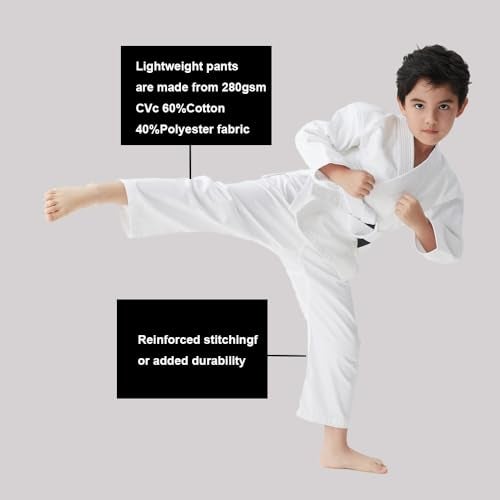 FIGHTSPIRIT Kids Brazilian Jiu Jitsu Gi Youth IBJJF Children’s BJJ Uniform Durable Pant & Jacket Belt Not Included - Image 4