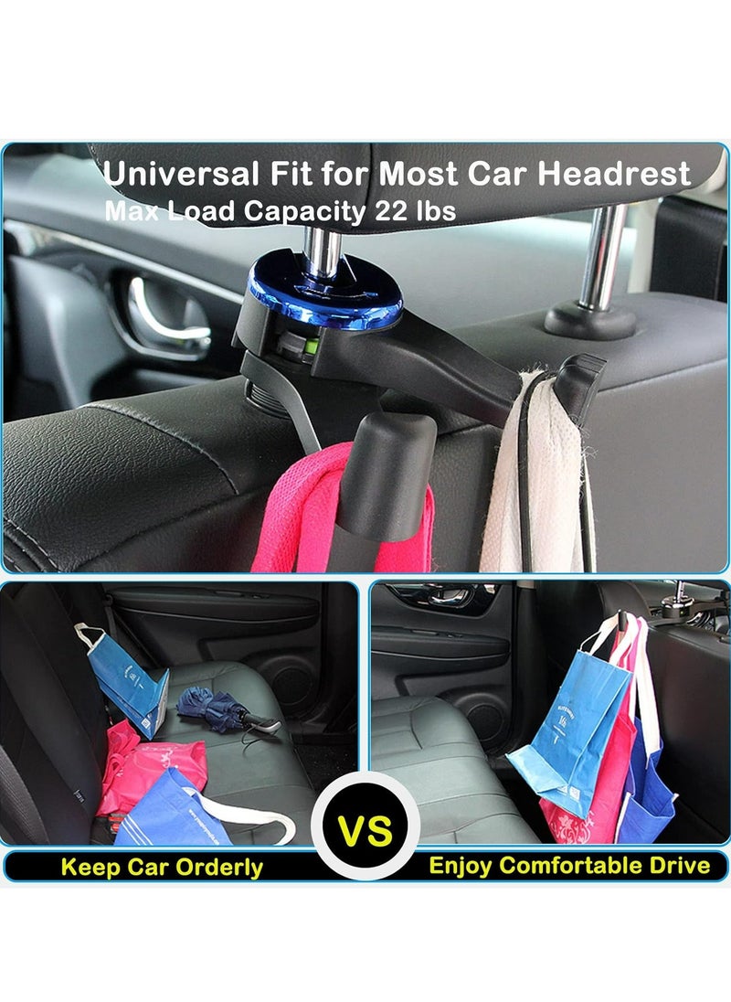Oasisgalore 2 in 1 Car backseat Headrest Hidden Hook with Phone Holder, Vehicle Car Backseat Headrest Hanger Storage Organizer(Black-2 Pack)  - Image 3