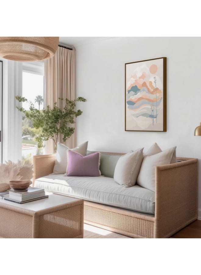 Home Gallery Mid-Century Modern Sunrise Printed Framed Wall Art 120x80 - Image 2