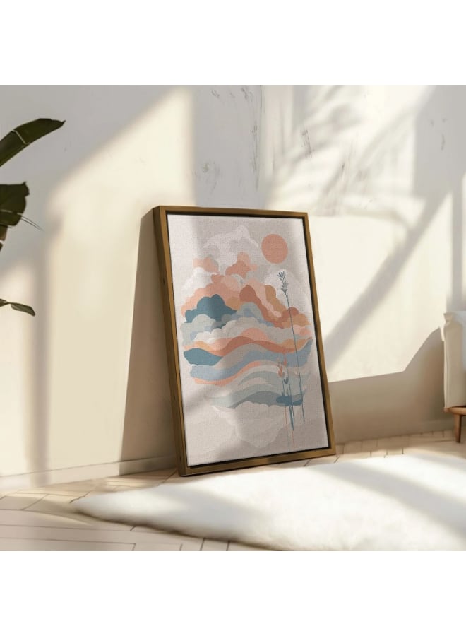 Home Gallery Mid-Century Modern Sunrise Printed Framed Wall Art 120x80 - Image 1