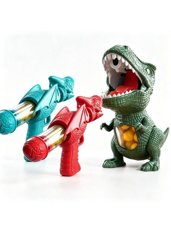 Children'S Dinosaur Toy Floor Game, Dinosaur Model Fun Bouncing Game, Parent-Child Competition Game, 24 Balls, 2 Colors Random Dinosaur Handle, Birthday Gift, Toy Gift - Image 1