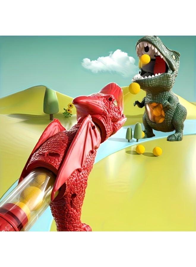 Children'S Dinosaur Toy Floor Game, Dinosaur Model Fun Bouncing Game, Parent-Child Competition Game, 24 Balls, 2 Colors Random Dinosaur Handle, Birthday Gift, Toy Gift - Image 5
