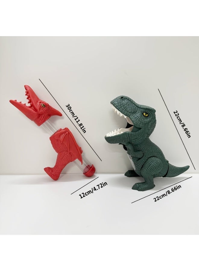 Children'S Dinosaur Toy Floor Game, Dinosaur Model Fun Bouncing Game, Parent-Child Competition Game, 24 Balls, 2 Colors Random Dinosaur Handle, Birthday Gift, Toy Gift - Image 2
