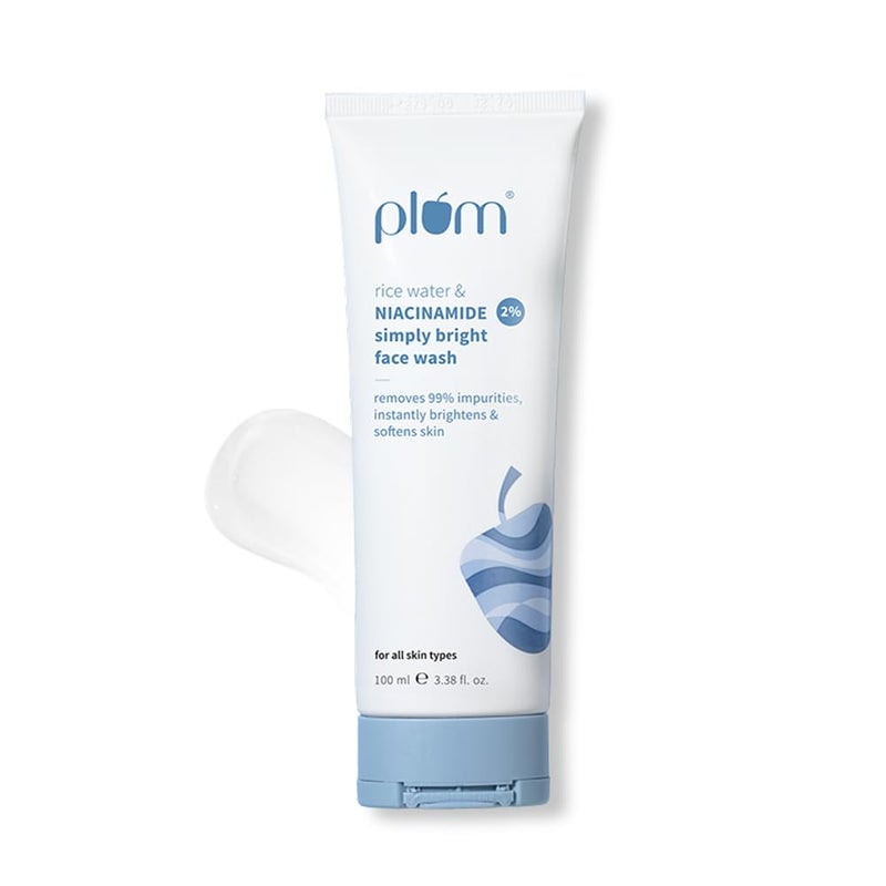 بلوم غسول الوجه "سيمبلي برايت" (Simply Bright) بماء الأرز و2% نياسيناميد من Plum - سعة 100 مل (حجم كامل) - Image 2