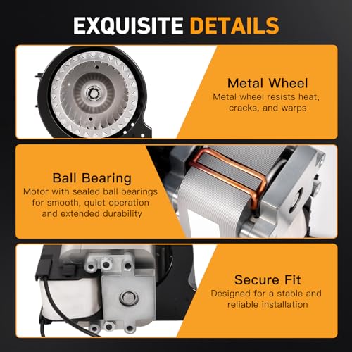 Kozlira 1 Pair Blower Motor for Lopi & Avalon Wood Stove, Freedom Bay, Answer, Revere, Rainier, Pendleton, for 99000137 99000123 99000190 99000126 99000128 99000133 Blower Fan (Left + Right) - Image 2