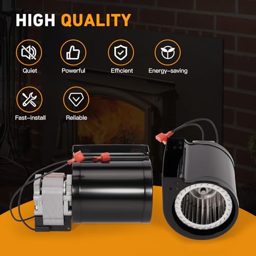 Kozlira 1 Pair Blower Motor for Lopi & Avalon Wood Stove, Freedom Bay, Answer, Revere, Rainier, Pendleton, for 99000137 99000123 99000190 99000126 99000128 99000133 Blower Fan (Left + Right) - Image 4