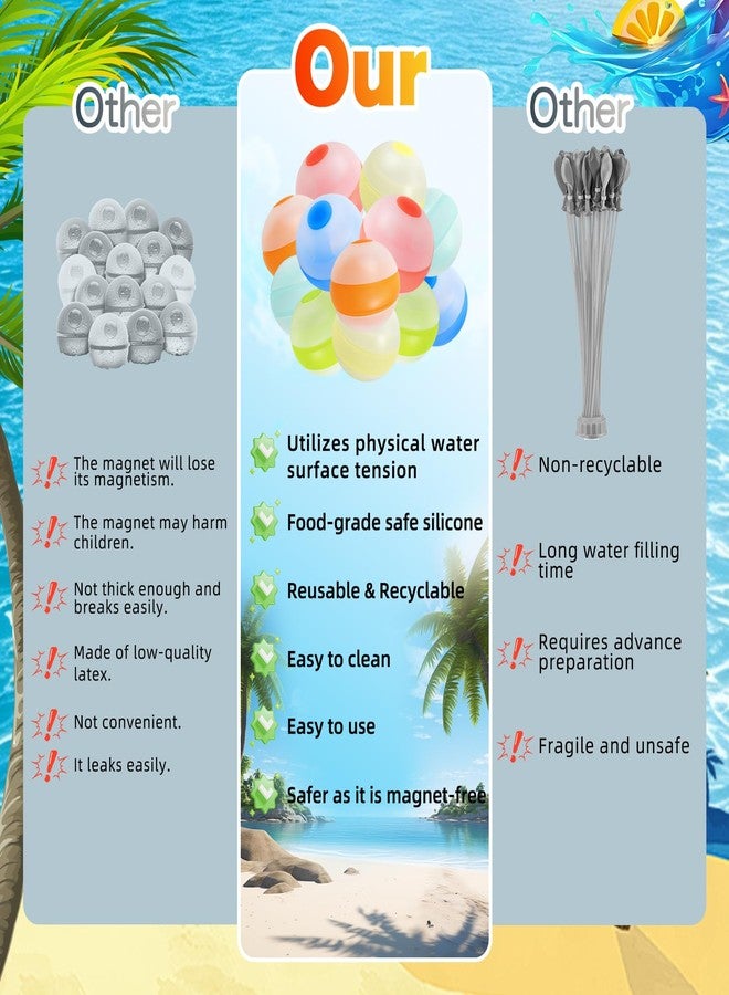 RedCrab Reusable Water Balloons 12Pcs, Pool Beach water Toys for Boys and Girls, Outdoor Summer Toys for Kids Ages 3-12 - Image 2