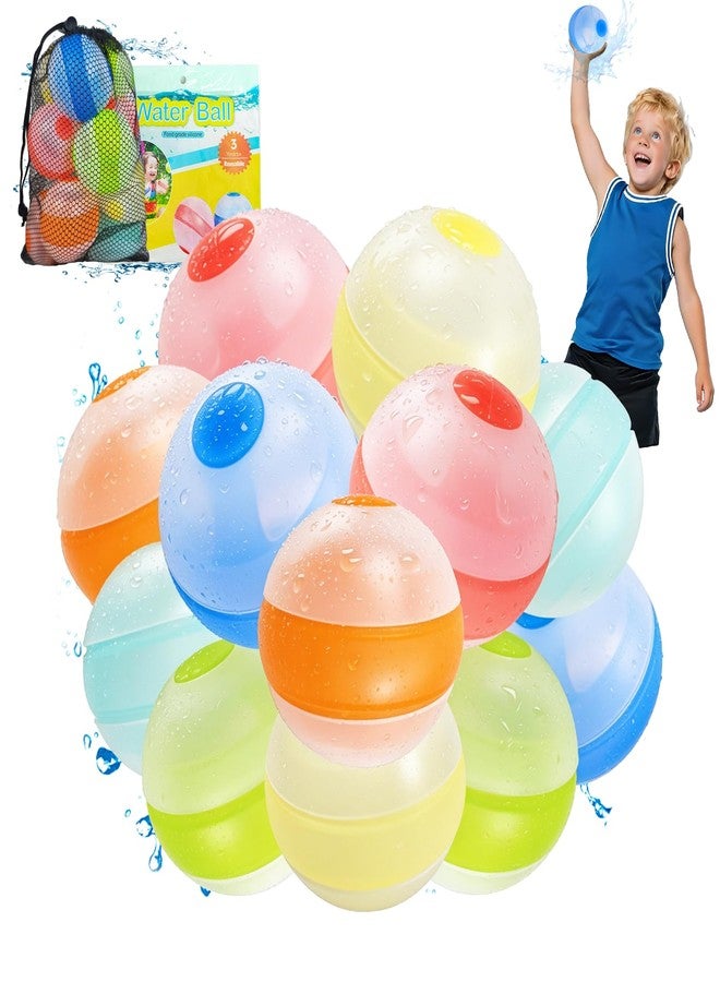 RedCrab Reusable Water Balloons 12Pcs, Pool Beach water Toys for Boys and Girls, Outdoor Summer Toys for Kids Ages 3-12 - Image 1