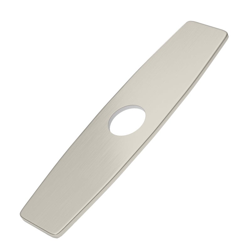 BWE Sink Hole Cover Deck Plate Matching Kitchen Sink Faucet Single Hole or Bathroom Faucet 13 Hole Brushed Nickel 10 Inch Stainless Steel Plate Basin Vanity