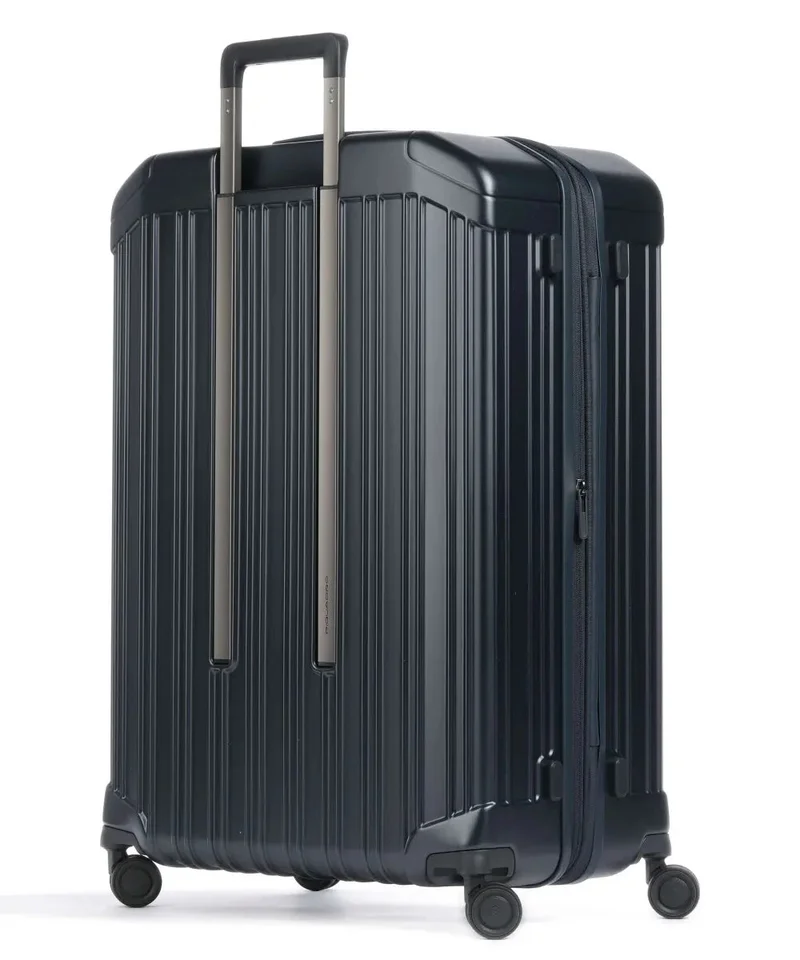 بيكوادرو حقيبة سفر Piquadro BV6394PQL مقاس 30 بوصة | حقيبة شحن بهيكل صلب من البولي كربونيت (PC) قابلة للتوسعة مع قفل TSA و4 عجلات مزدوجة دوارة