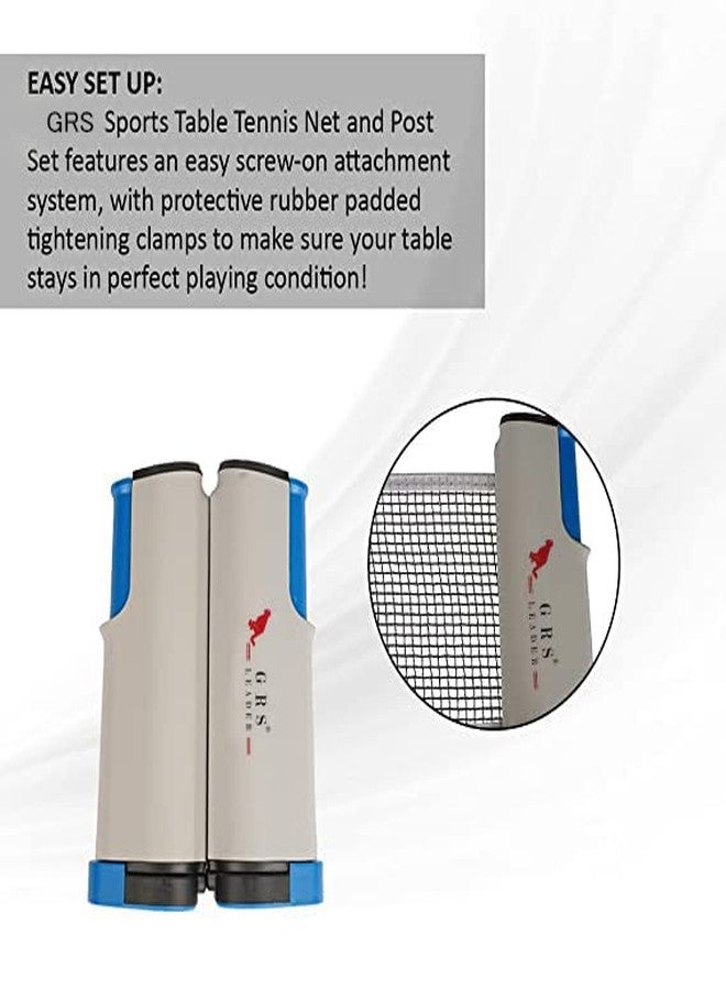 Grès GRS Sports Portable Ping Pong Net, Retractable and Adjustable Length Table Tennis Net for Any Table, Table Tennis Net, Color May Vary, Clamps to Any Table (Up-to 2 m)- Optional Racket and Ball Set - Image 5