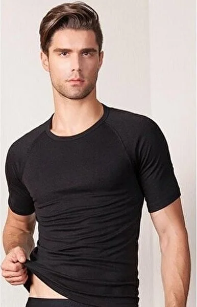 Berrak Thermal Men's Crew Neck Short Sleeve Undershirt Tights Underwear Set