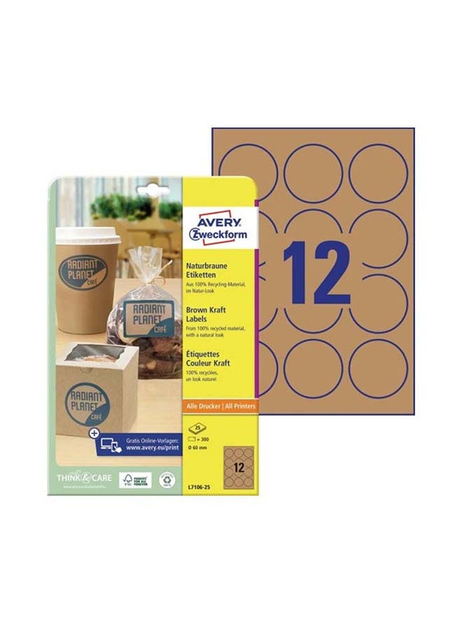 AVERY - Labels 60mm round L7106 25s - Image 1