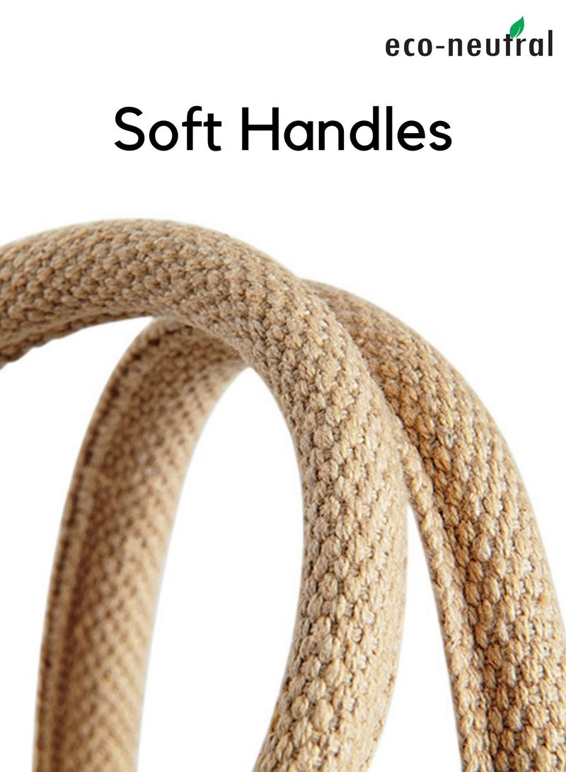 Eco-neutral 5-Piece Waterproof Coating With Soft Handle Jute Tote Shopping Bag - Image 2