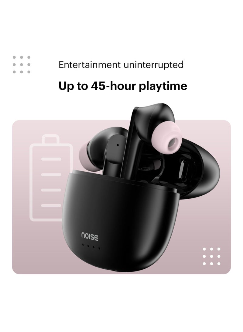 Noise Buds VS104 | Truly Wireless Earbuds with 45H Playtime | Quad Mic ENC | Instacharge | 13mm Driver | Low Latency | Bluetooth v5.2 - Charcoal Black - Image 3