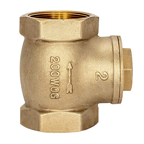 Eastman Brass Swing Check Valve, 2 Inch IPS, Brass Plumbing Fitting, 20431LF - Image 3