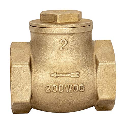 Eastman Brass Swing Check Valve, 2 Inch IPS, Brass Plumbing Fitting, 20431LF - Image 2