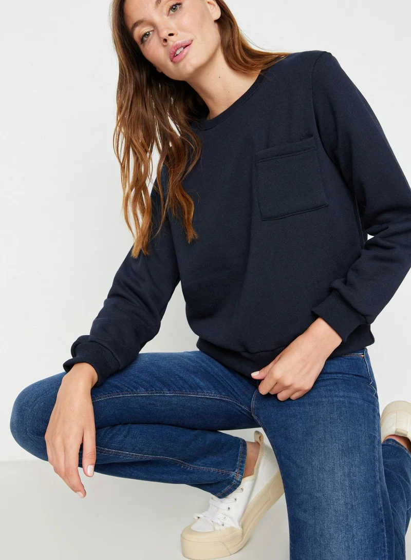 trendyol Pocket Detail Knitted Sweatshirt