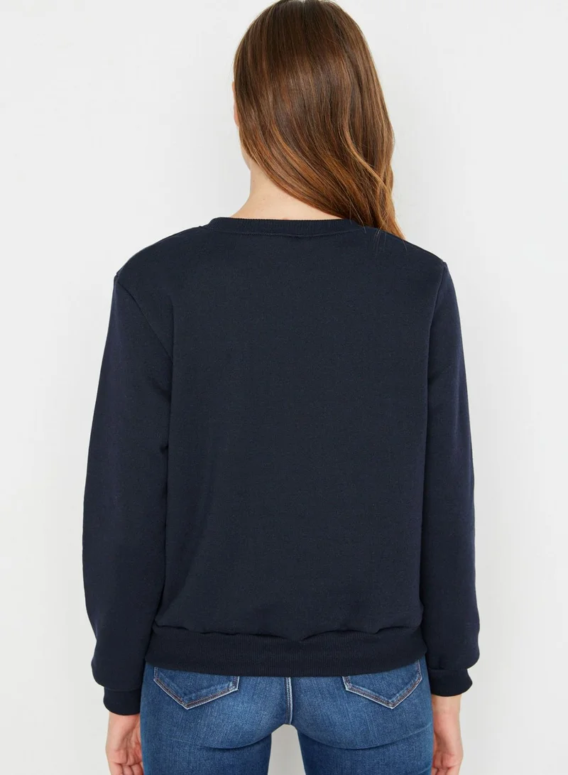 trendyol Pocket Detail Knitted Sweatshirt