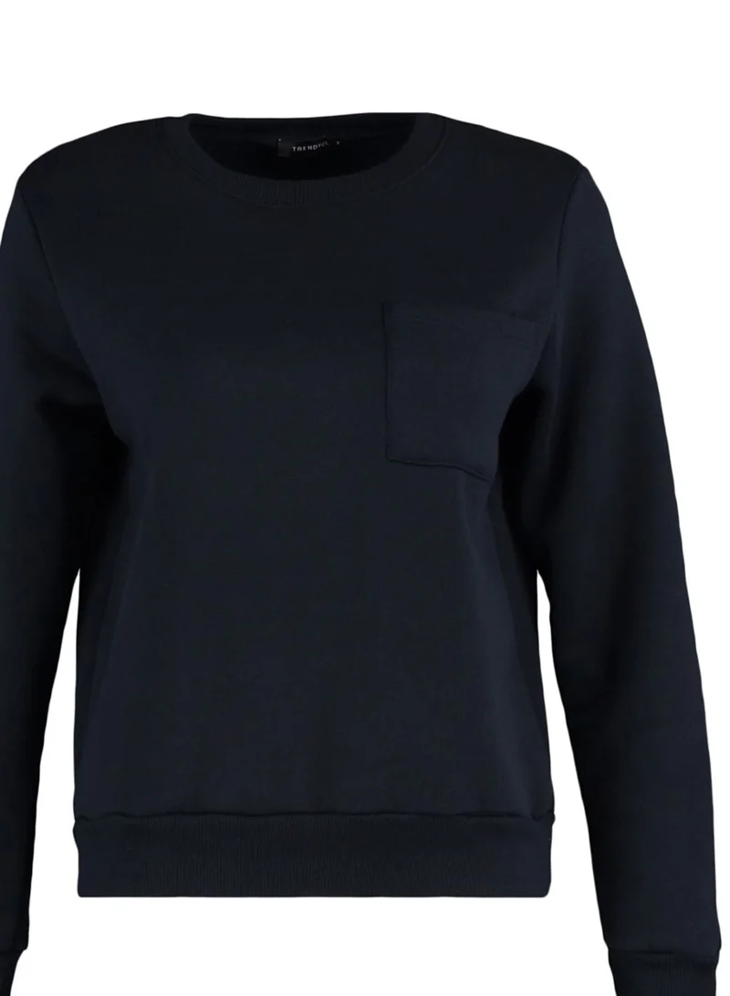 trendyol Pocket Detail Knitted Sweatshirt