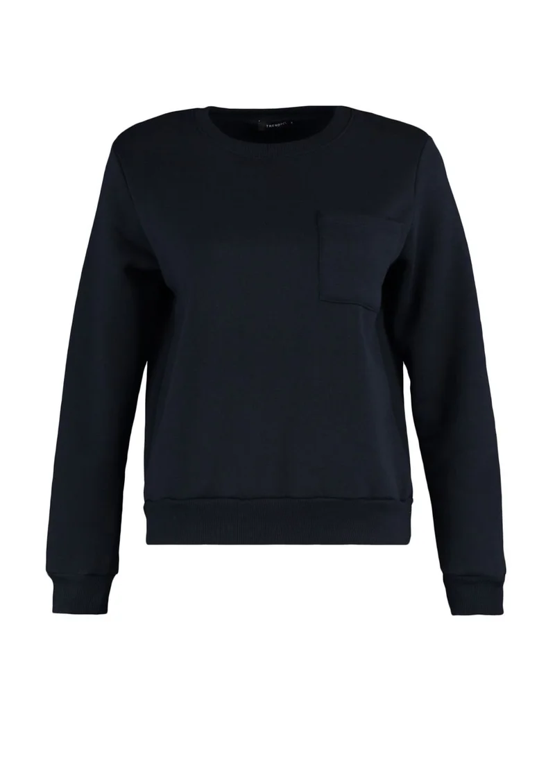 trendyol Pocket Detail Knitted Sweatshirt