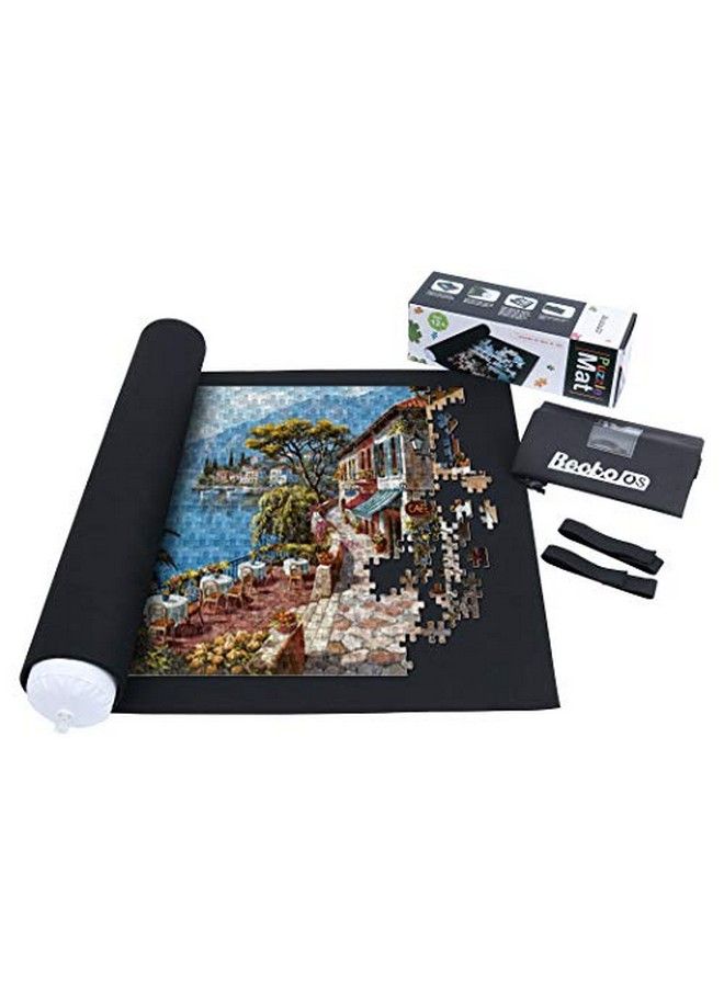 Becko US Becko Puzzle Mat Roll Up Puzzle Mats For Jigsaw Puzzles Puzzle Roll Up Mat Puzzle Board Puzzle Keeper Puzzle Storage With Drawstring Storage Bag For Up To 1500 Pieces  - Image 1