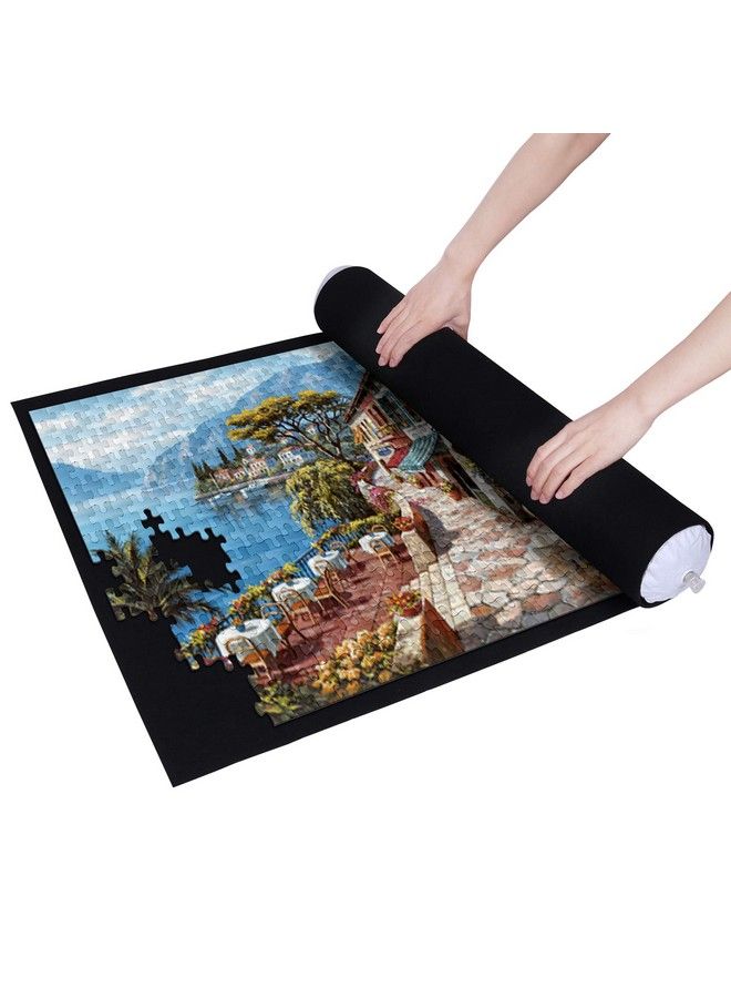 Becko US Becko Puzzle Mat Roll Up Puzzle Mats For Jigsaw Puzzles Puzzle Roll Up Mat Puzzle Board Puzzle Keeper Puzzle Storage With Drawstring Storage Bag For Up To 1500 Pieces  - Image 3