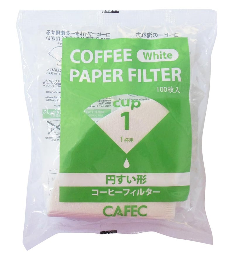 CAFEC CUP 1 Traditional Paper Filter for Specialty Coffee  V60 01 Size for Pour Over Coffee Paper Filters Imported from Japan