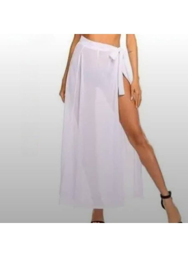 كاش مايوة من الشيفون/الدانتيل One Size لجميع المقاسات من XS الى 2XL متعدد الالوان والاشكال (ابيض) - Image 5