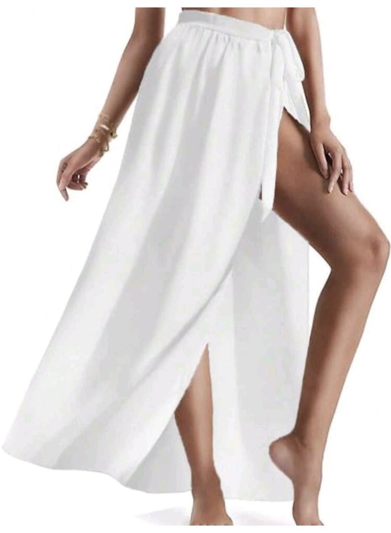 كاش مايوة من الشيفون/الدانتيل One Size لجميع المقاسات من XS الى 2XL متعدد الالوان والاشكال (ابيض) - Image 2