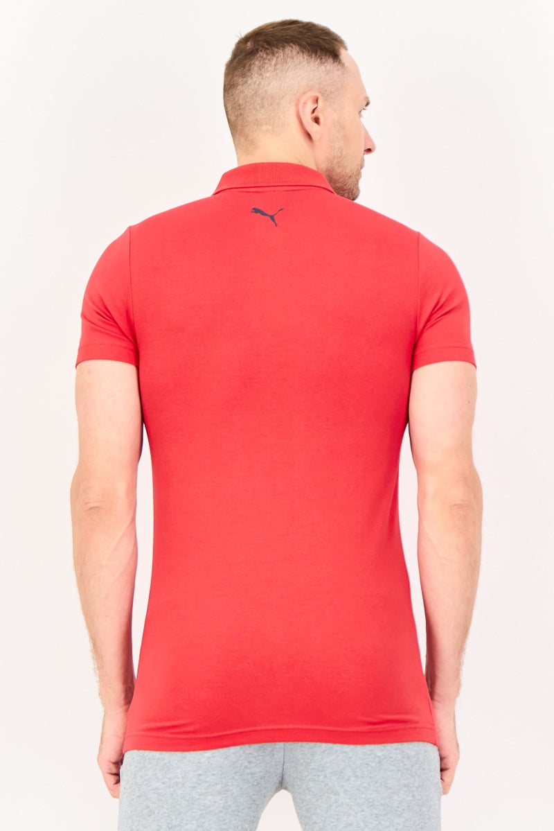 PUMA Men Slim Fit Short Sleeve Outdoor Polo Shirt, Red - Image 4