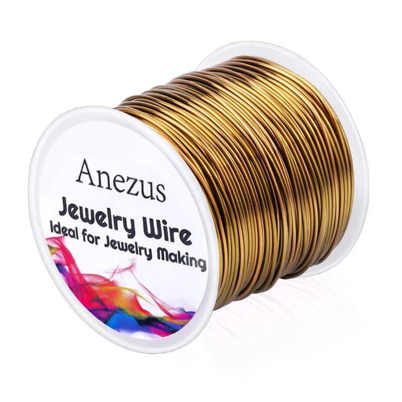 anezus 18 Gauge Jewelry Wire for Jewelry Making, Craft Wire Tarnish Resistant Copper Beading Wire for Jewelry Making Supplies and Crafting (18 Gauge, Antique Bronze) - Image 1