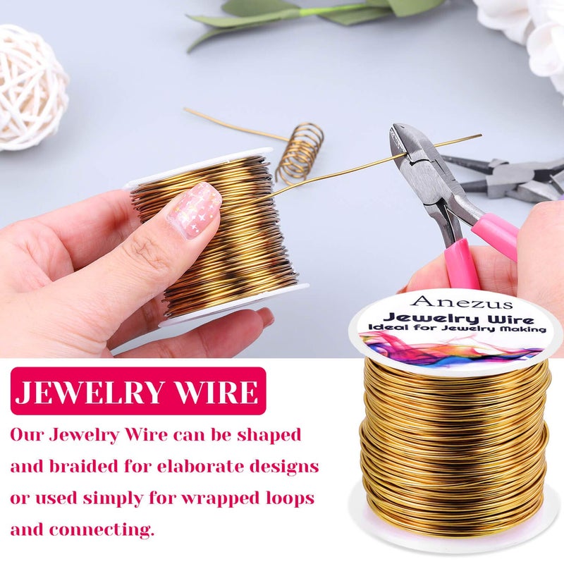 anezus 18 Gauge Jewelry Wire for Jewelry Making, Craft Wire Tarnish Resistant Copper Beading Wire for Jewelry Making Supplies and Crafting (18 Gauge, Antique Bronze) - Image 4