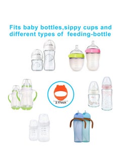 FORETOO Baby Bottle Labels For Daycare Durable Writable Reusable Food Grade Silicone 6 Pack Baby Bottle Labels With Dry Erase Marker Foretoo  - Image 2