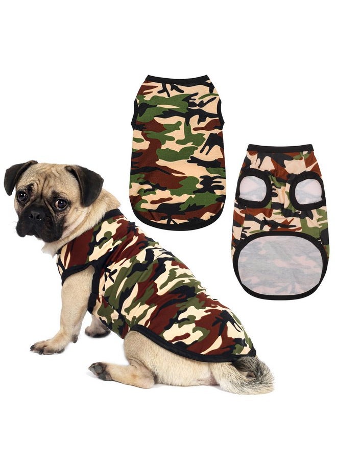 Paiaite - Paiaite: Stylish Sleeveless Camouflage Dog Vest for Small, Medium, and Large Breeds, Made of Polyester for Comfort, Breathability, Wrinkle Resistance, Moisture Wicking, and Elasticity Green M - Image 1