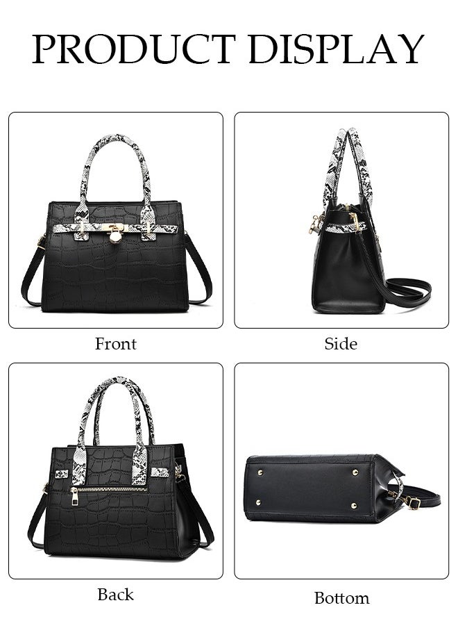 DUNISO - 2PCS Women's Elegant Purses and Handbags Set Shoulder Bag Ladies Designer Satchel Messenger Tote Bag Crossbody Bag for Shopping Working - Image 1