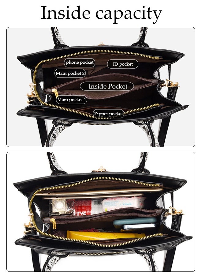 DUNISO - 2PCS Women's Elegant Purses and Handbags Set Shoulder Bag Ladies Designer Satchel Messenger Tote Bag Crossbody Bag for Shopping Working - Image 1