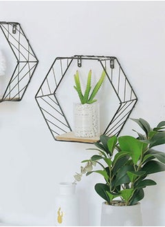 Hexagonal Floating Shelf Stylish Wall Storage Rack Black - pzsku/ZF6ACD8E358ADD7086FBAZ/45/_/1685509706/8a4fb03a-4483-424c-a645-c4a4240a967c