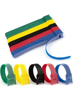 erorex Reusable Zip Tie Cable Ties Cord Organizer Cable Management Wire Management Cable Organizer Hook And Loop Cable Ties Twist Ties Cable Straps Tie Wraps Cord Ties Wire Ties Home Office Tie Wire 60 Pcs  - Image 1