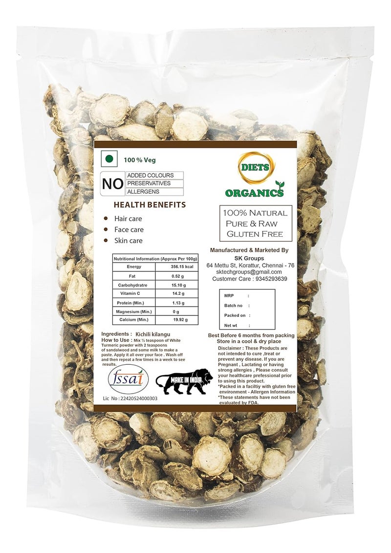 Diets Organics Kichili Kilangu White Turmeric Poolan kilangu Zedoary 25G pack of 1 - Image 3