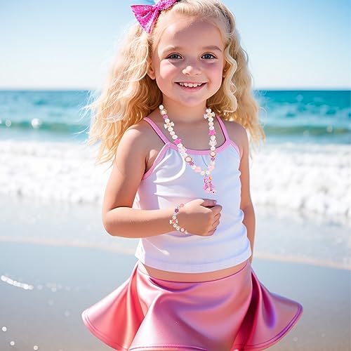 PinkSheep Kids Classic Jewelry, 3 Sets of Beaded Necklaces and Bracelets for Girls, Favors Bags for Girls Jewelry (Mermaid) - Image 2