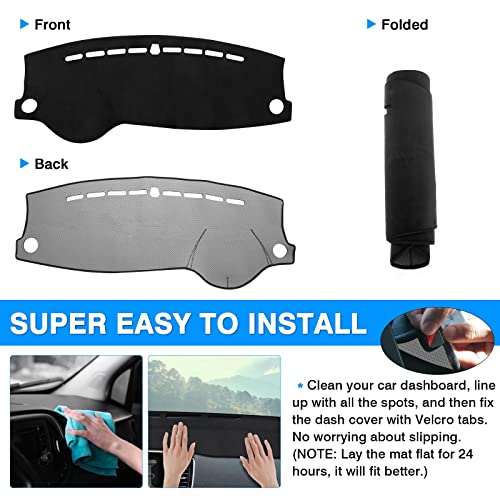 Autorder Dashboard Cover Mat for 2017-2023 Kia Rio Accessories Dash Cover Flannel Dash Mat Sunshade Glare UV Rays Protector - Image 5